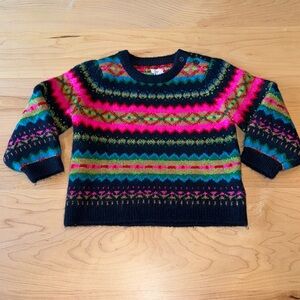 Baby Gap Fair Isle Holiday Sweater 12-18 months NWT Pink and Blue